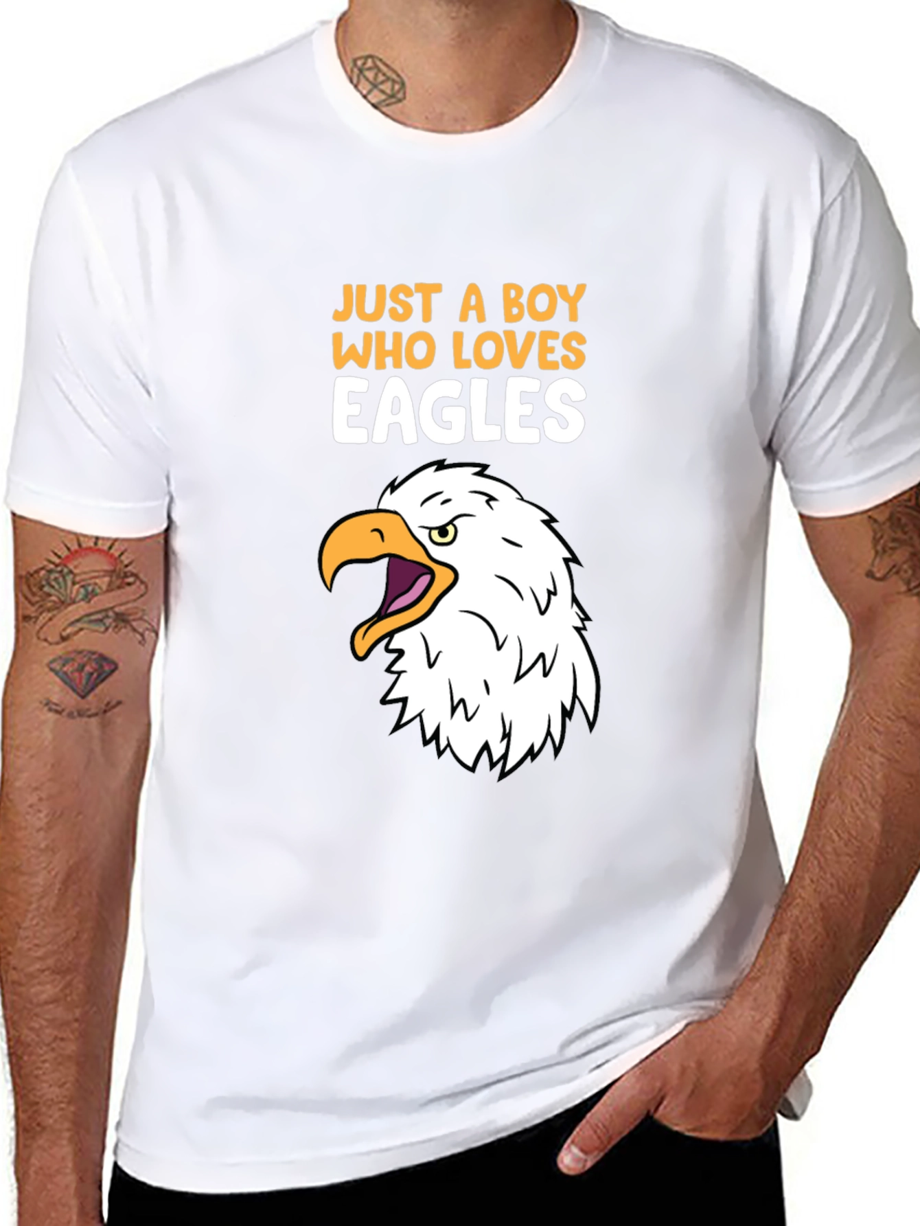 Just A Boy Who Loves Eagles Graphic Tee