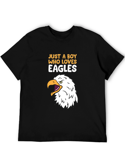 Just A Boy Who Loves Eagles Graphic Tee