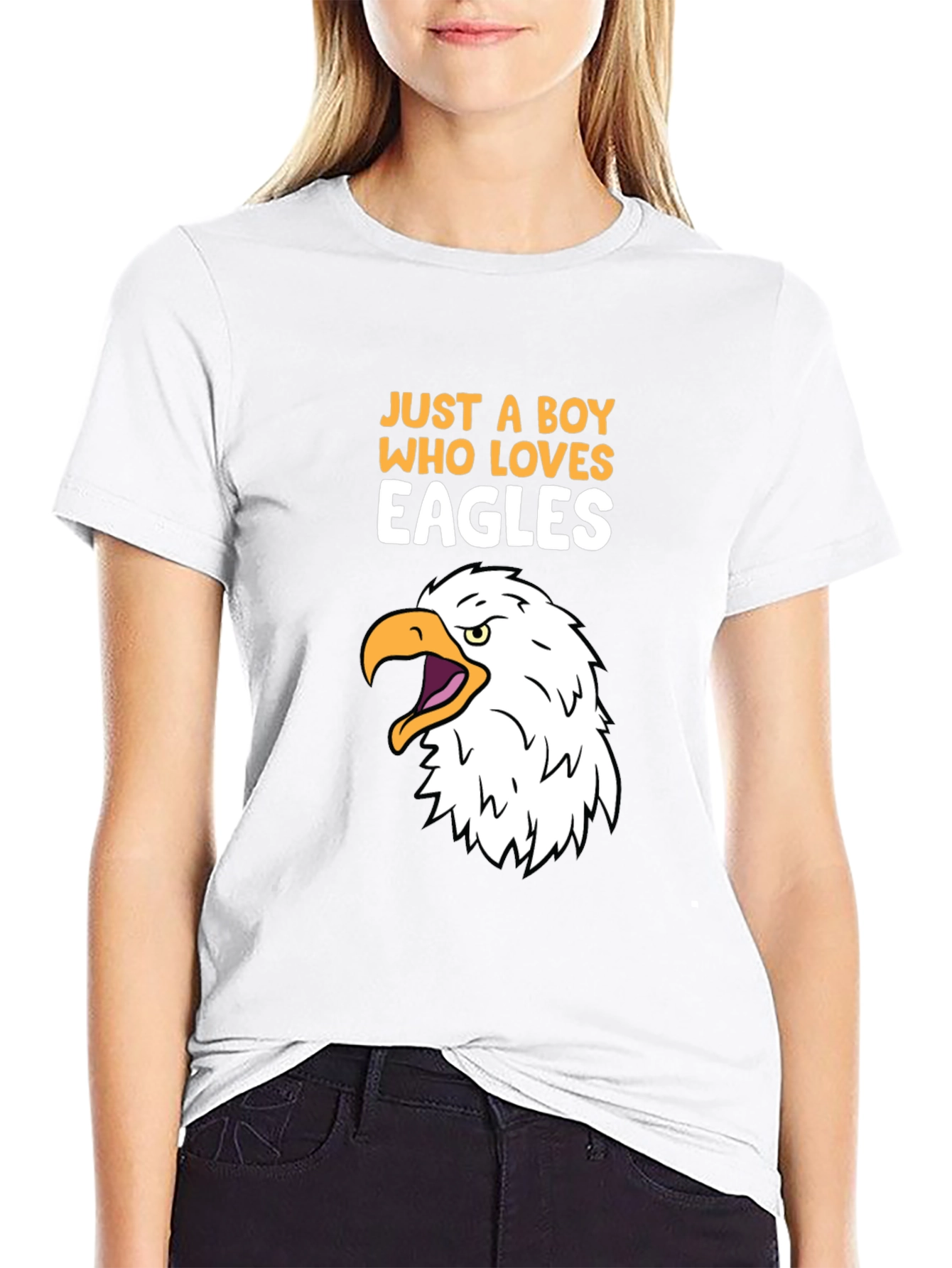 Just A Boy Who Loves Eagles Graphic Tee