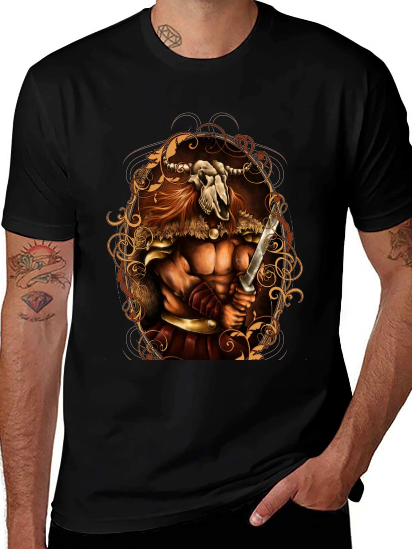 Viking Skull Warrior Graphic Tee