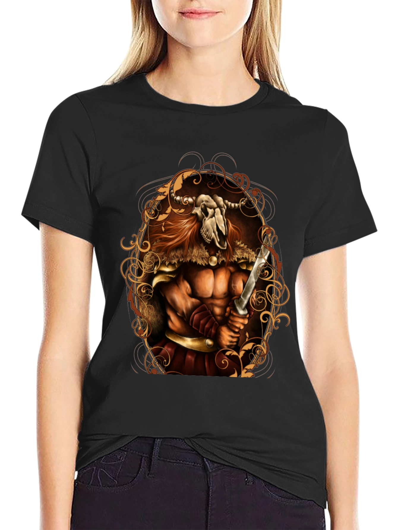 Viking Skull Warrior Graphic Tee