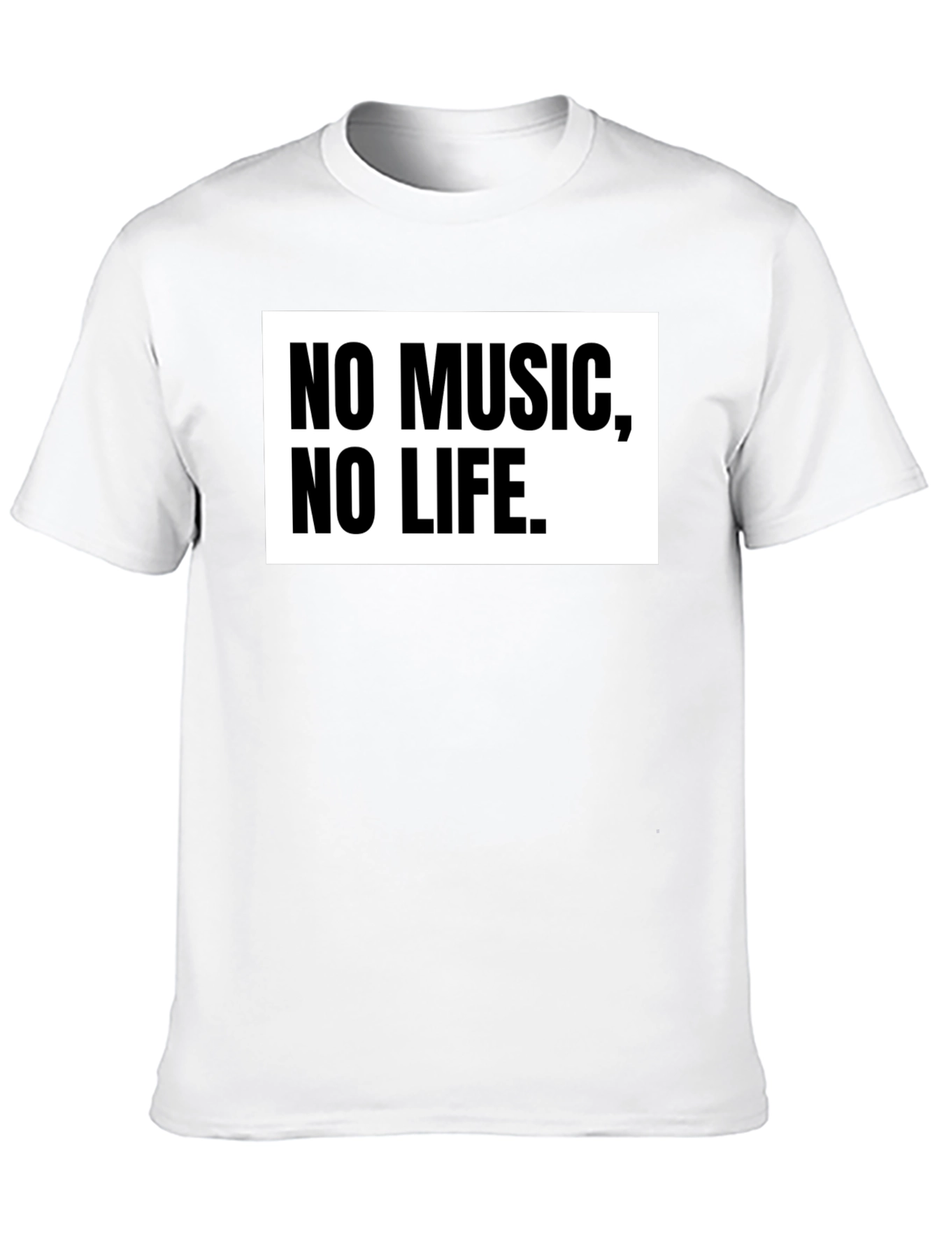 No Music No Life Black T-Shirt