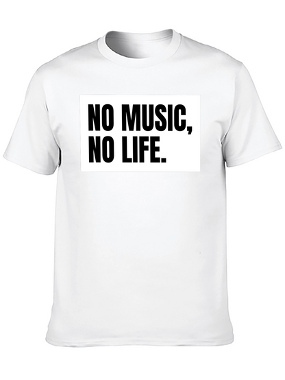 No Music No Life Black T-Shirt