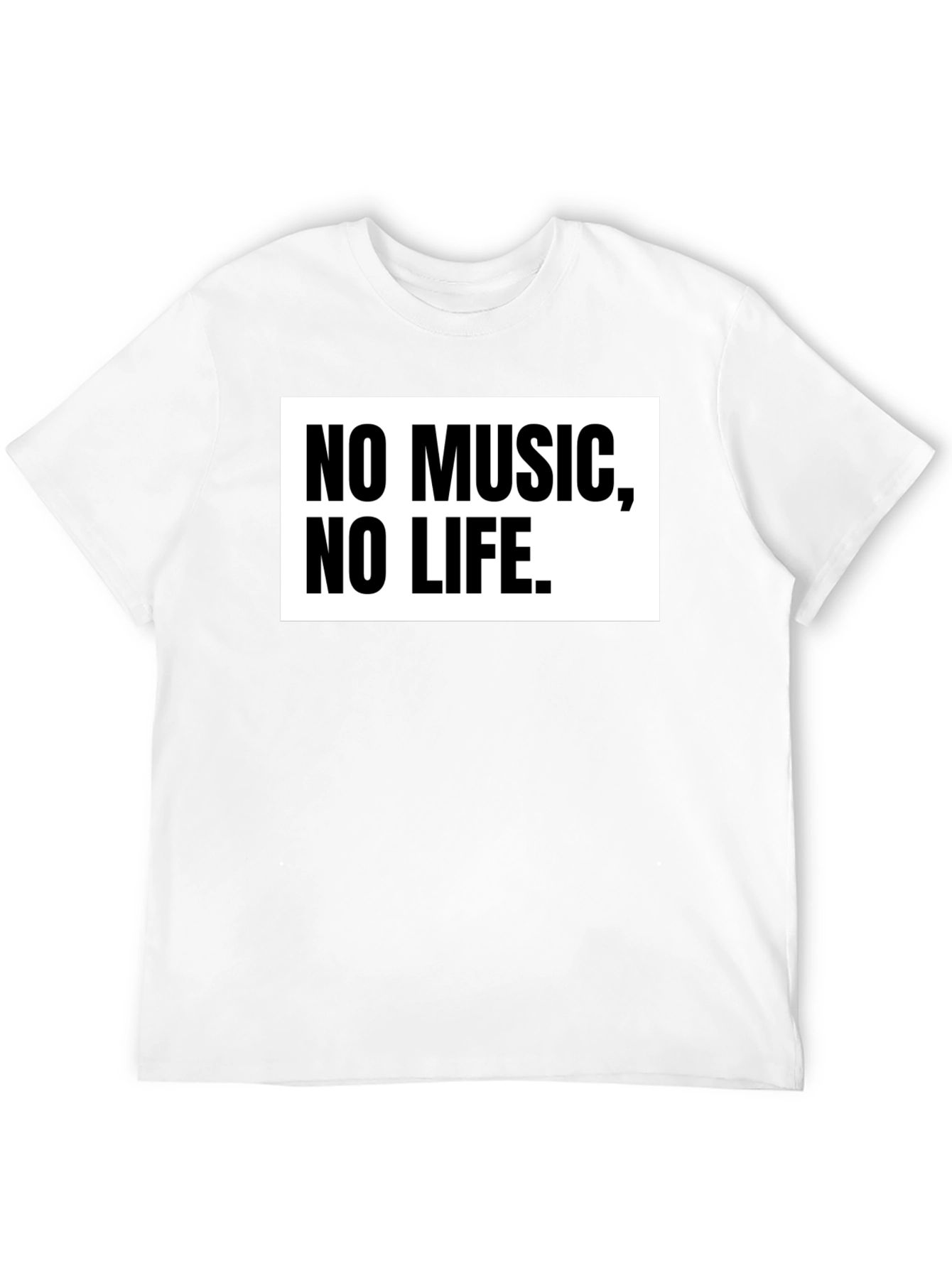 No Music No Life Black T-Shirt