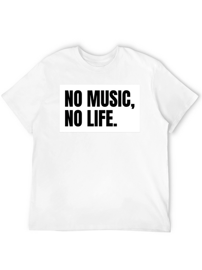 No Music No Life Black T-Shirt