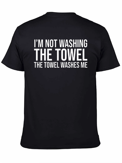Funny Towel Washes Me Black T-Shirt