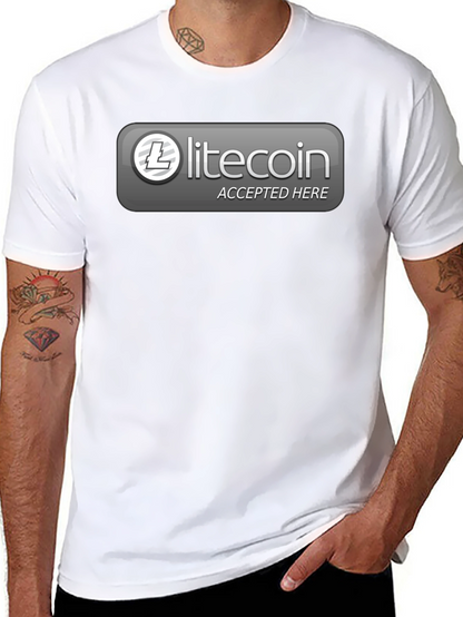 Litecoin Accepted Here Graphic Tee - Crypto T-Shirt