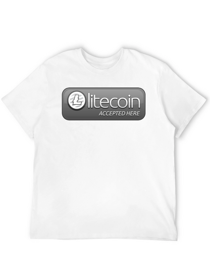 Litecoin Accepted Here Graphic Tee - Crypto T-Shirt