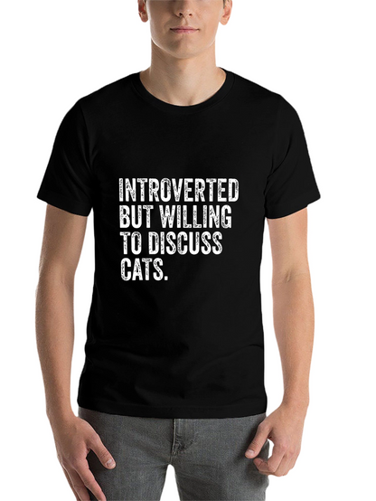 Introverted Cat Lover T-Shirt - Funny Tee