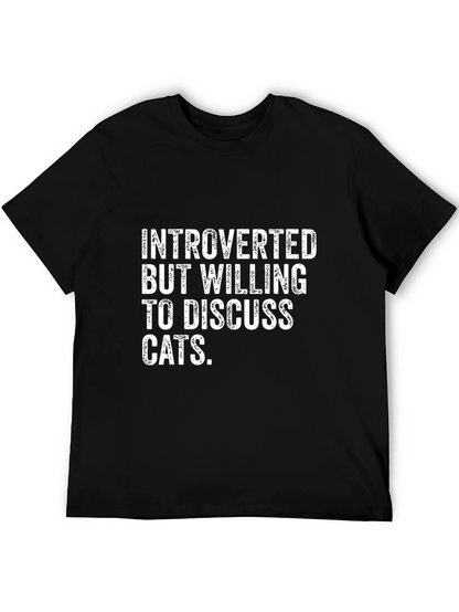 Introverted Cat Lover T-Shirt - Funny Tee