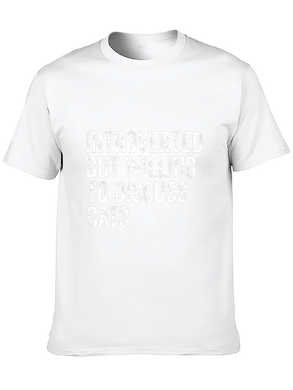 Introverted Cat Lover T-Shirt - Funny Tee