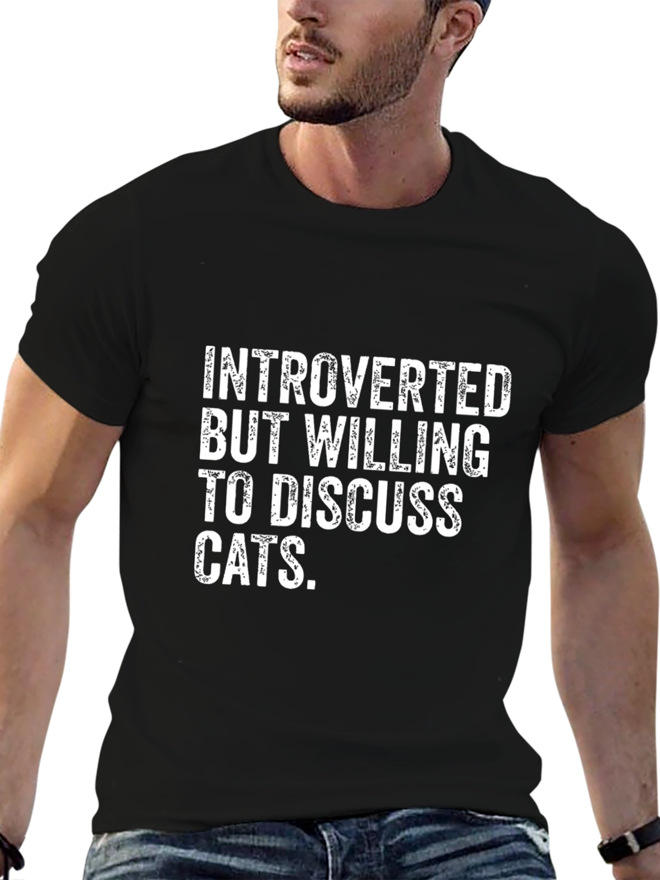 Introverted Cat Lover T-Shirt - Funny Tee