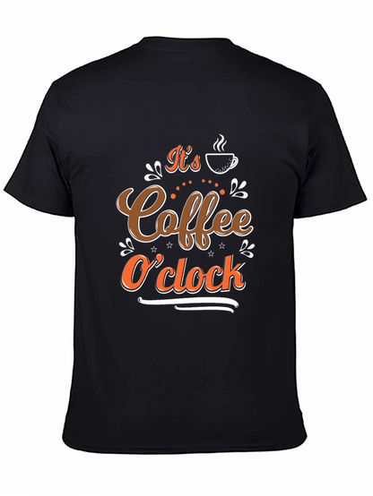 Coffee OClock Black T-Shirt - Brewtiful Design