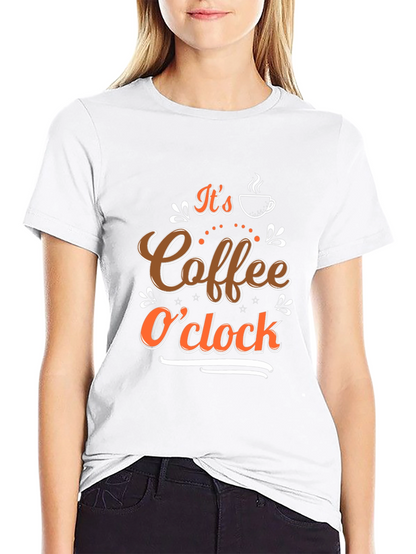 Coffee OClock Black T-Shirt - Brewtiful Design