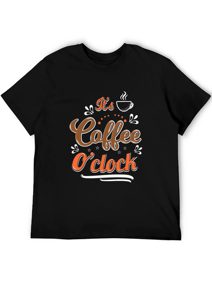 Coffee OClock Black T-Shirt - Brewtiful Design