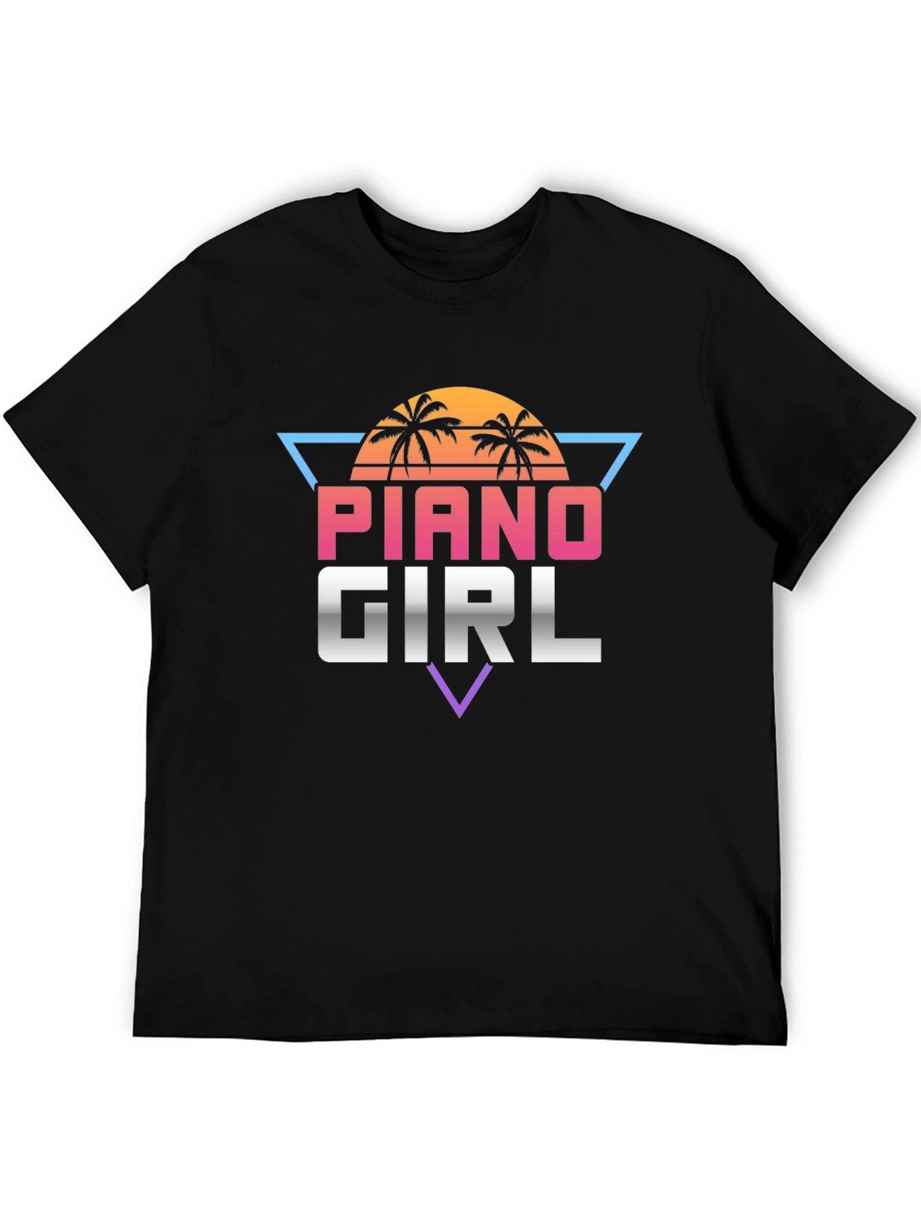Piano Girl Retro Style T-Shirt