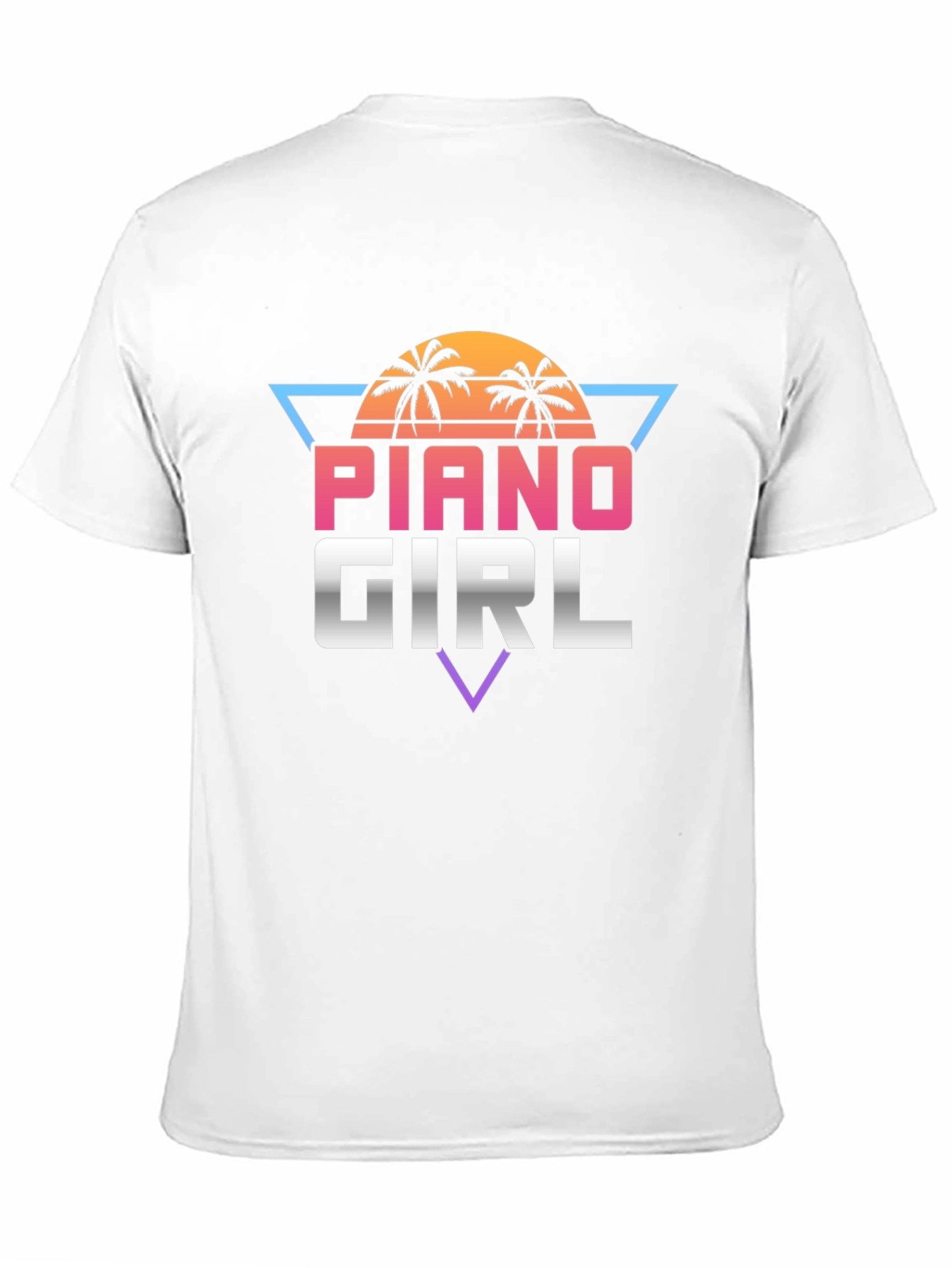 Piano Girl Retro Style T-Shirt