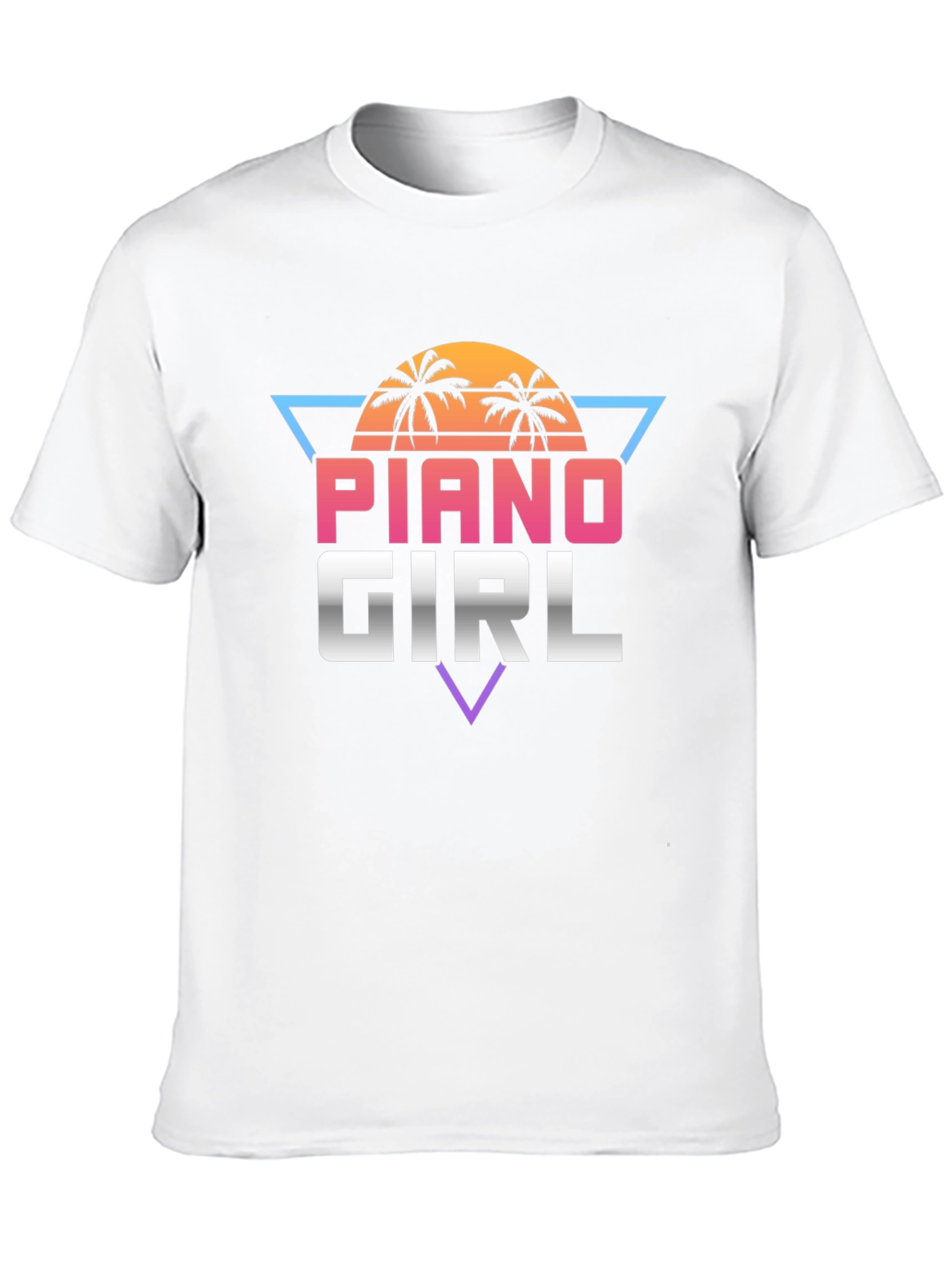 Piano Girl Retro Style T-Shirt