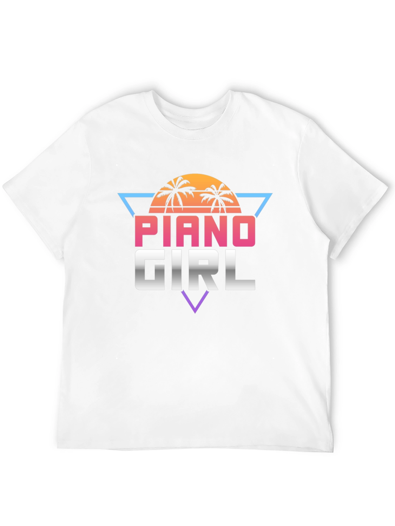 Piano Girl Retro Style T-Shirt
