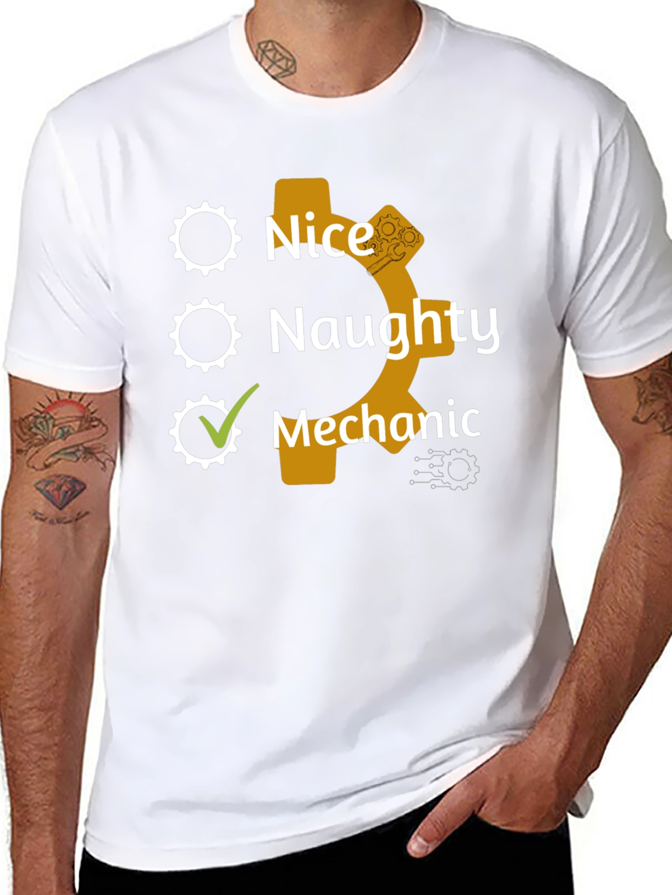 Nice Naughty Mechanic Graphic Tee