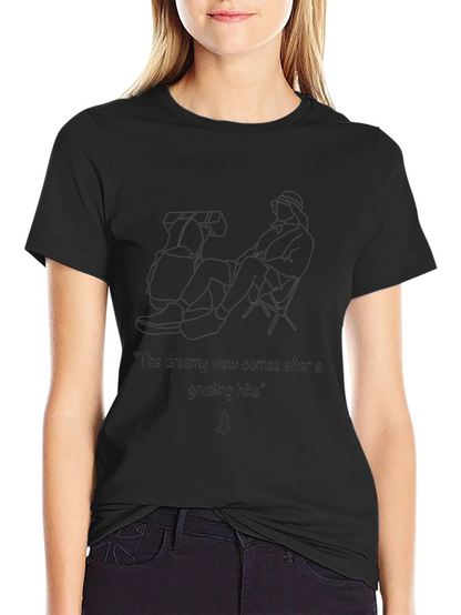 Dreamy View Hiking T-Shirt - Black
