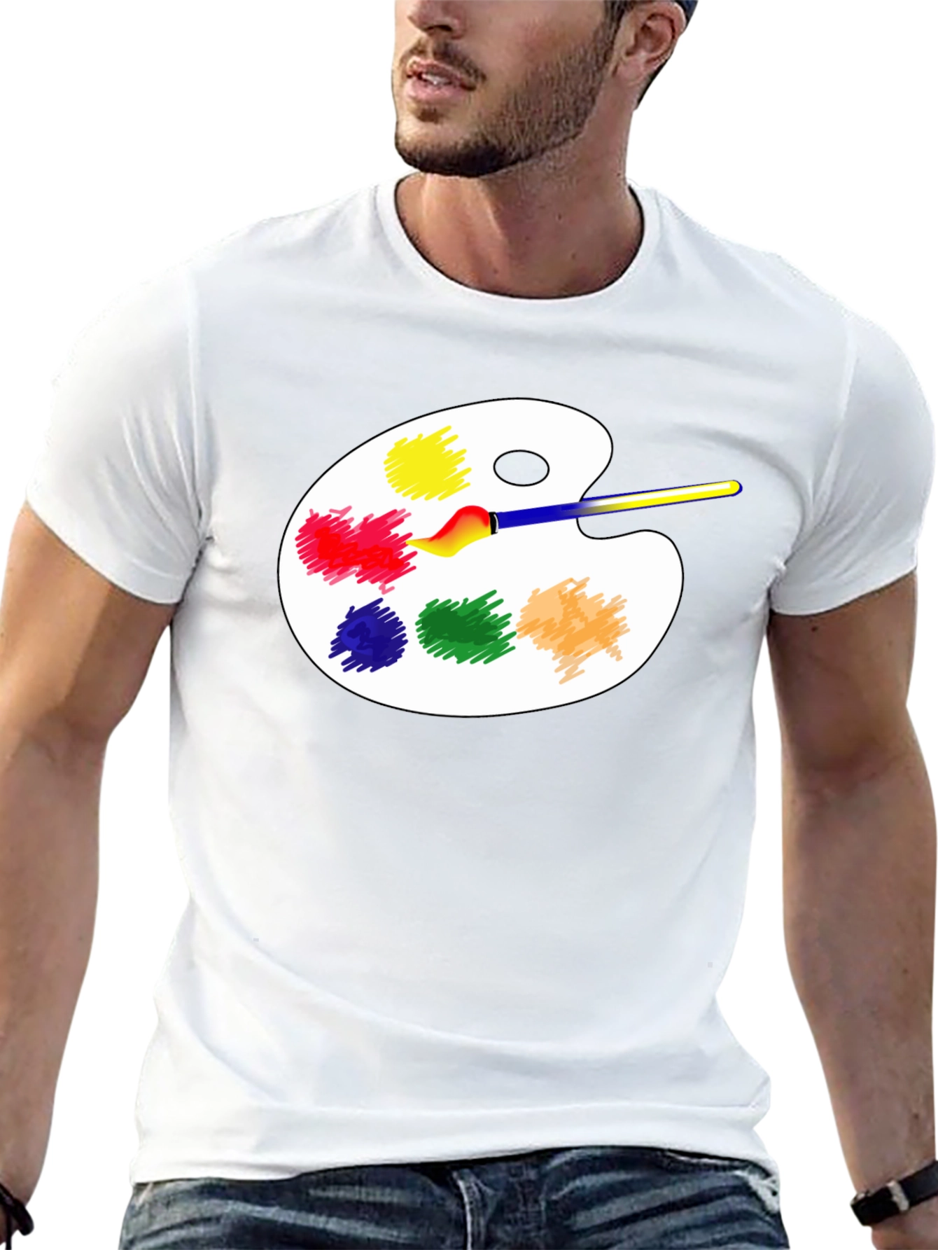 Artist Palette T-Shirt - Creative Black Tee