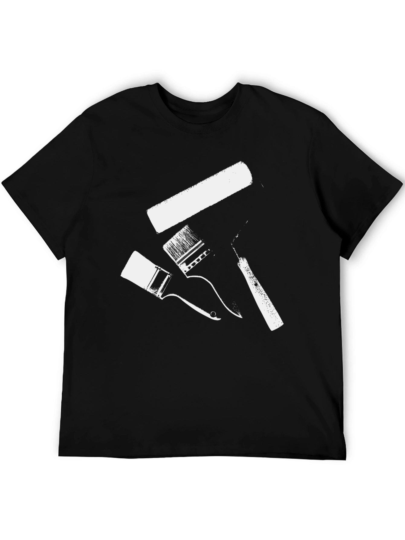 Paint Brush T-Shirt - Artistic Design Black