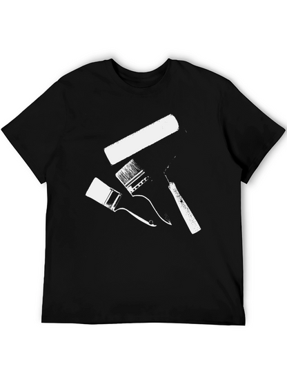 Paint Brush T-Shirt - Artistic Design Black