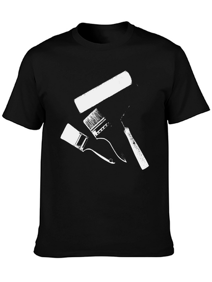 Paint Brush T-Shirt - Artistic Design Black