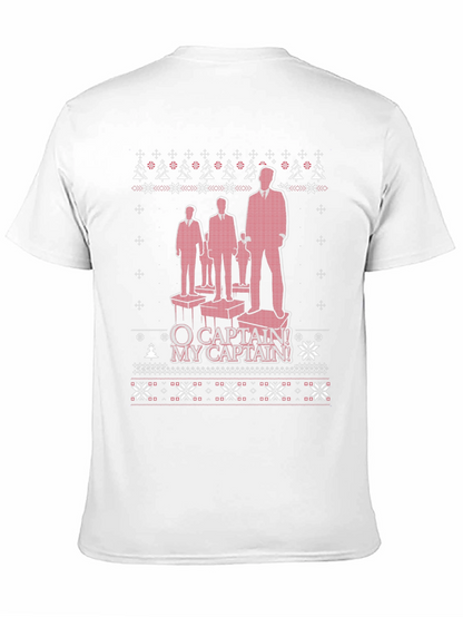 O Captain! My Captain! Black Crew Neck T-Shirt