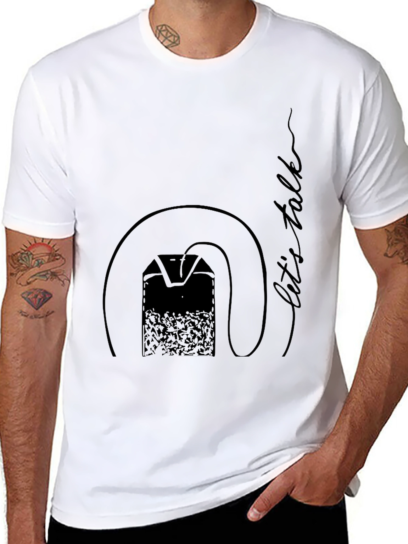 Lets Talk Tee - Tea Bag Design