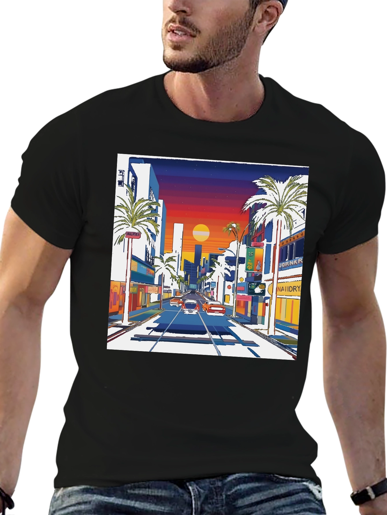 Retro Sunset Drive T-Shirt
