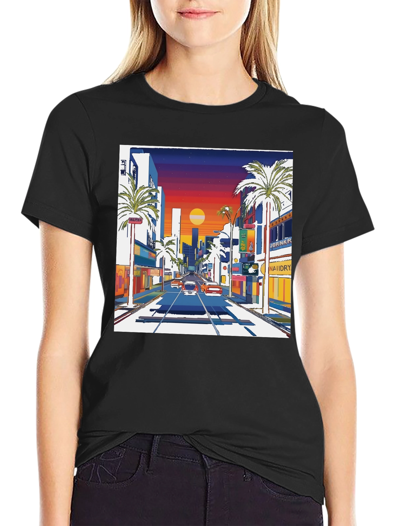 Retro Sunset Drive T-Shirt