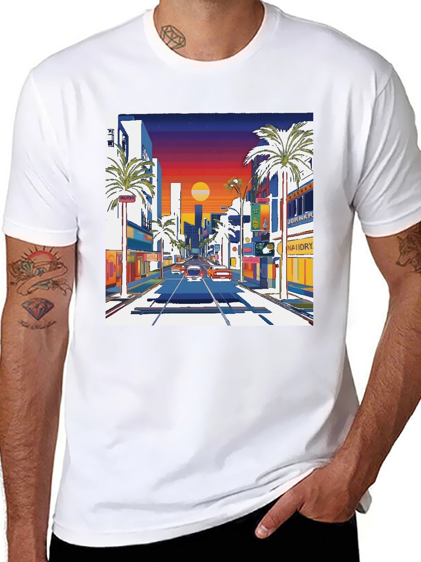 Retro Sunset Drive T-Shirt