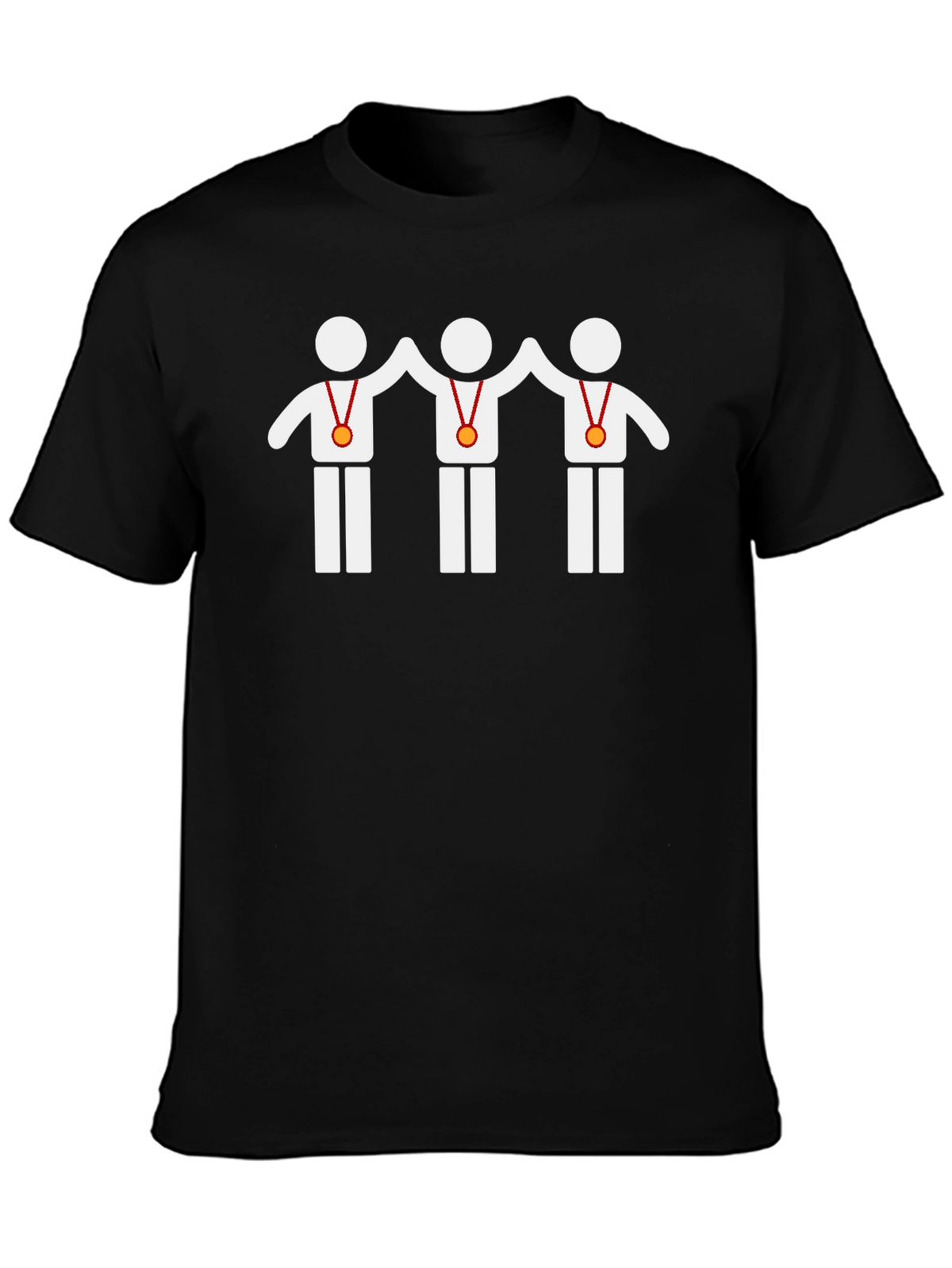 Winning Team Graphic Tee - Black Cotton T-Shirt