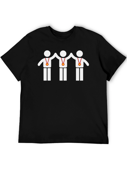 Winning Team Graphic Tee - Black Cotton T-Shirt