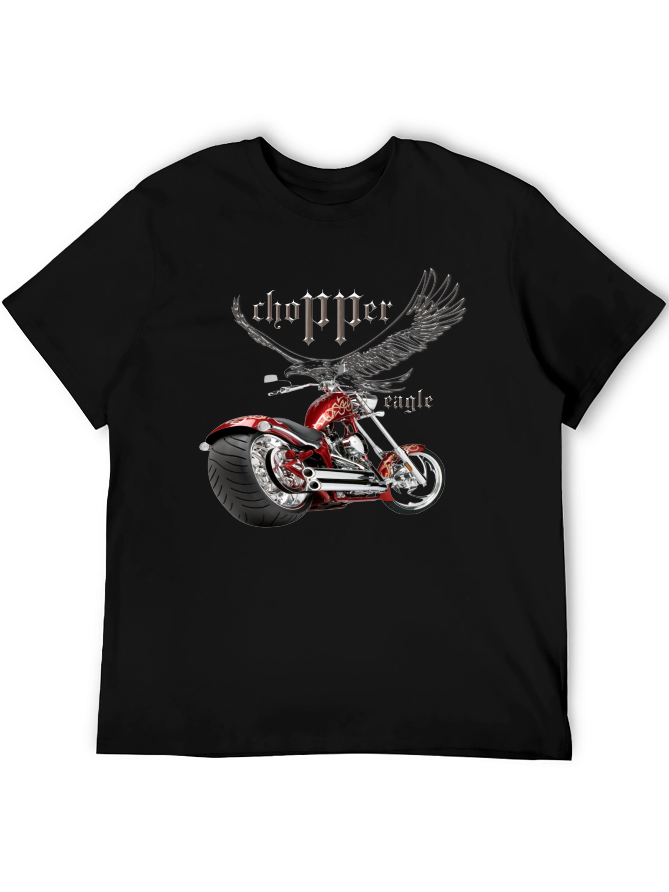 Chopper Eagle Graphic Black T-Shirt