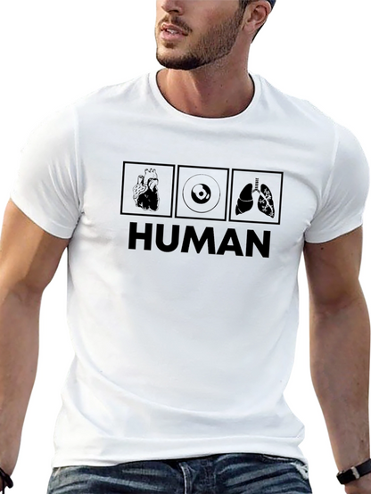 Human Anatomy T-Shirt: Heart Vinyl Lungs Design