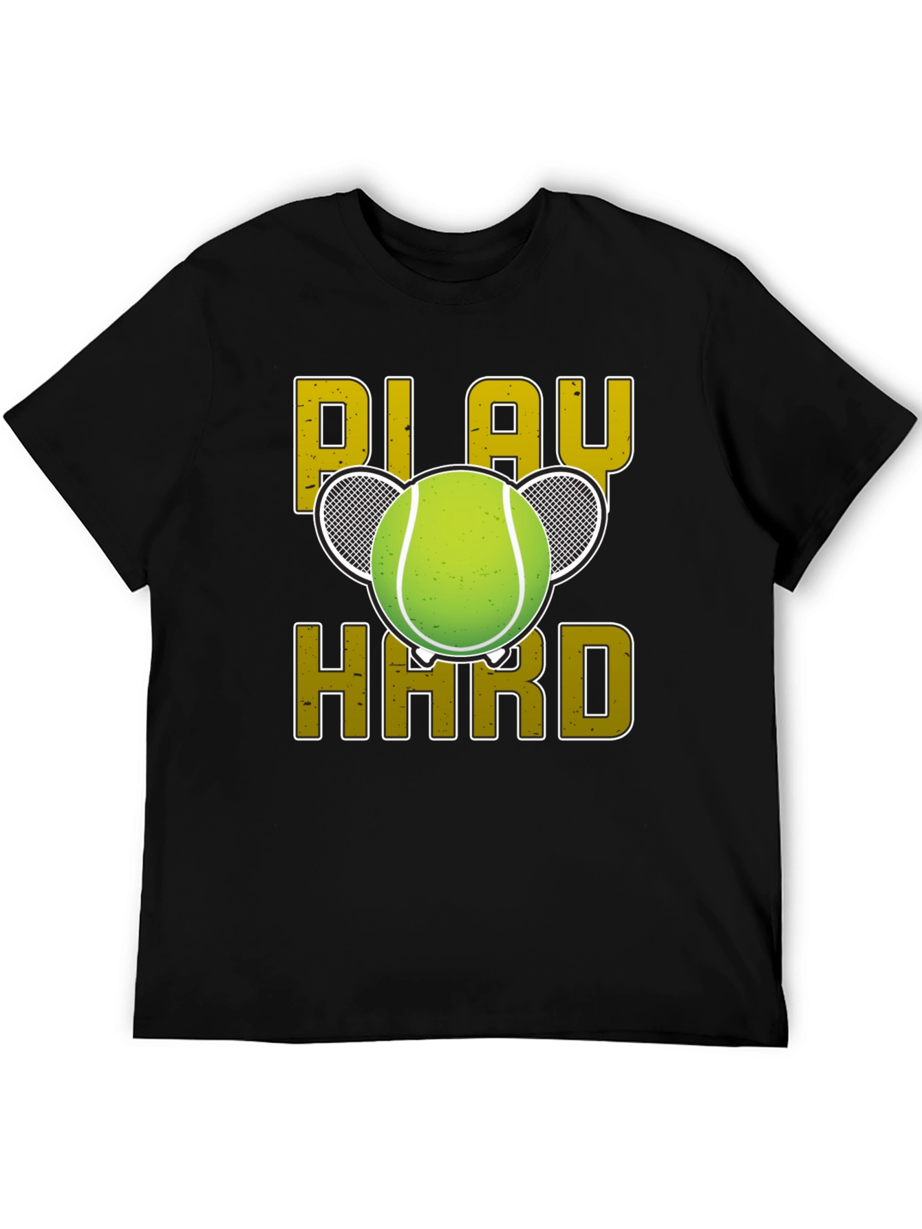 Play Hard Tennis Graphic Tee - Black