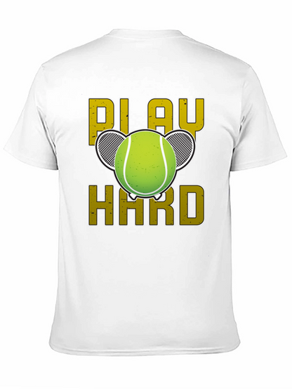 Play Hard Tennis Graphic Tee - Black