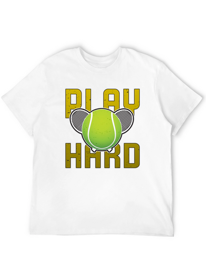 Play Hard Tennis Graphic Tee - Black