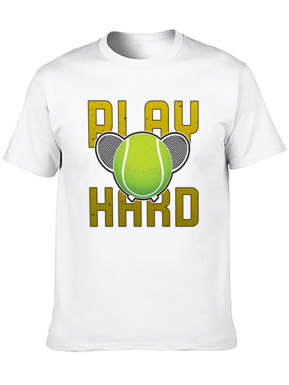 Play Hard Tennis Graphic Tee - Black