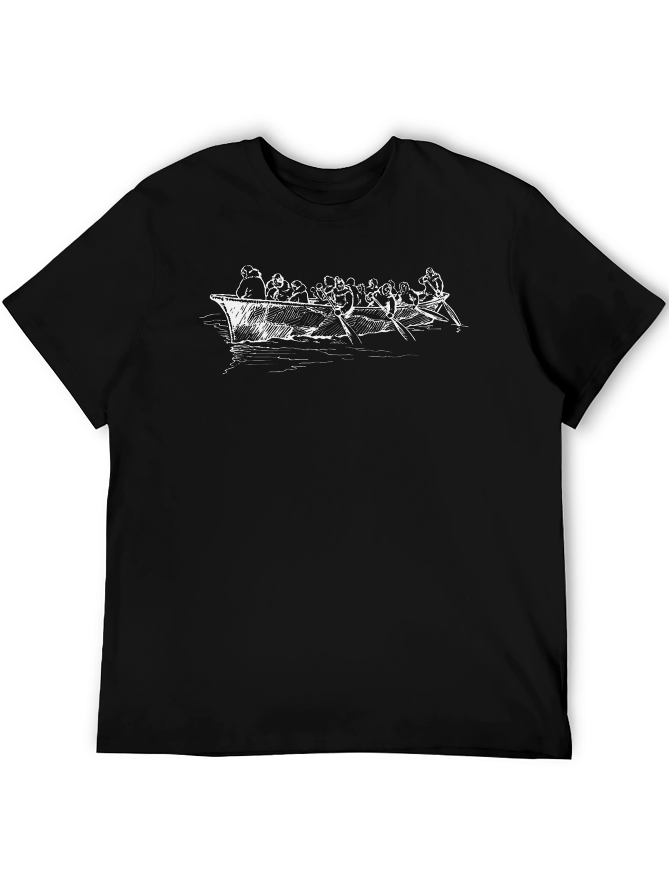 Rowboat Crew Graphic Tee - Black Cotton T-Shirt