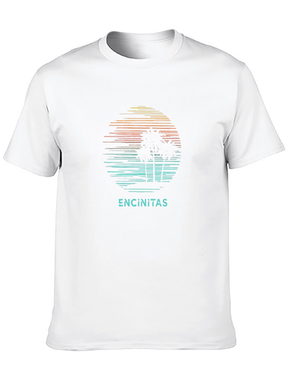 Encinitas Palm Sunset Graphic Tee - Black