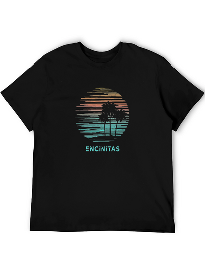 Encinitas Palm Sunset Graphic Tee - Black