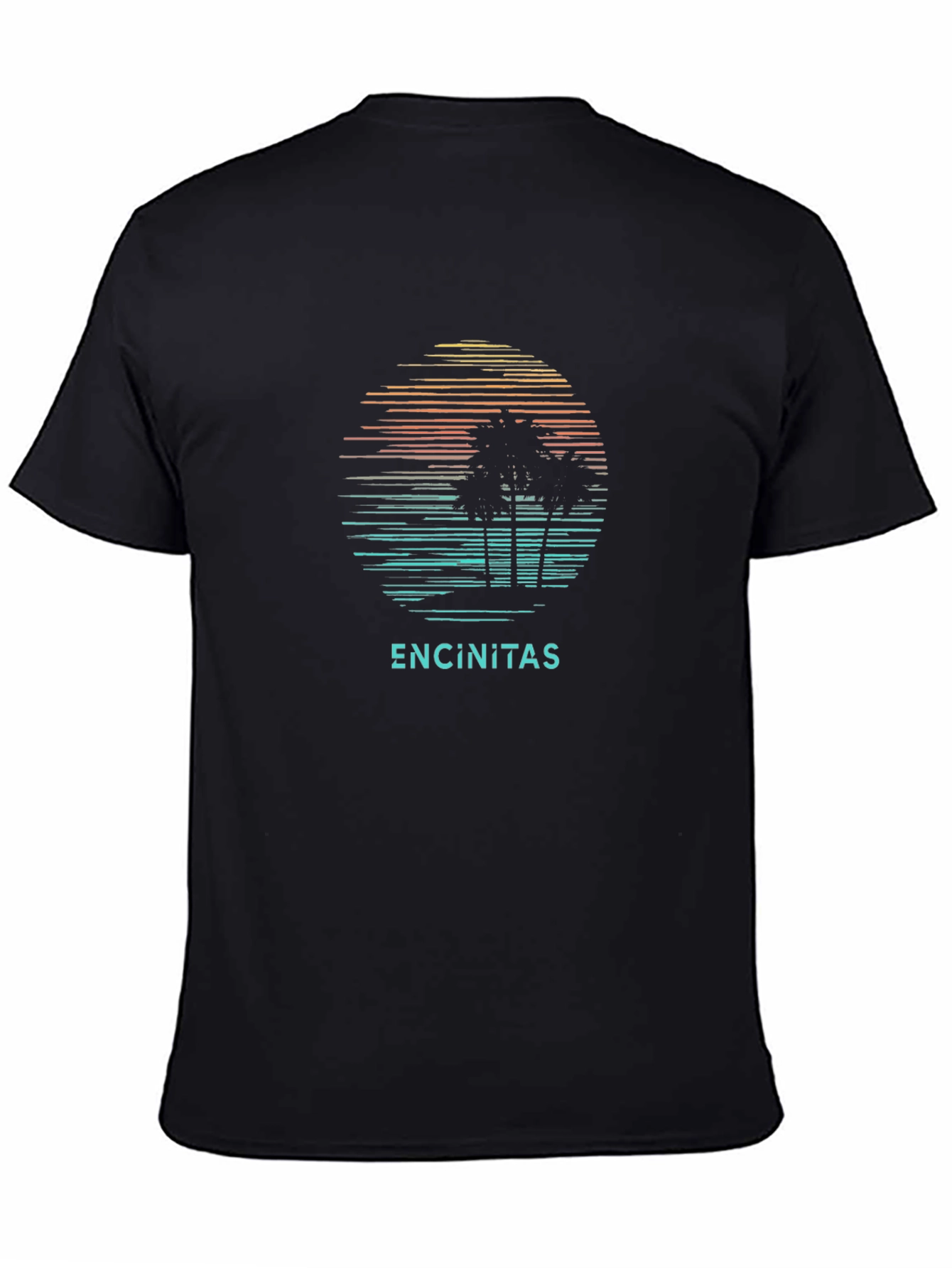 Encinitas Palm Sunset Graphic Tee - Black