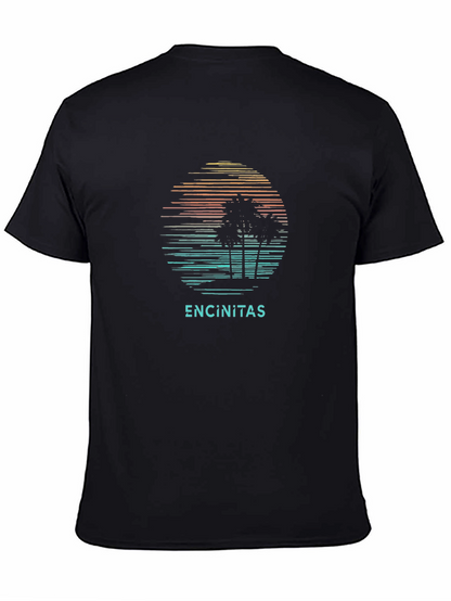 Encinitas Palm Sunset Graphic Tee - Black