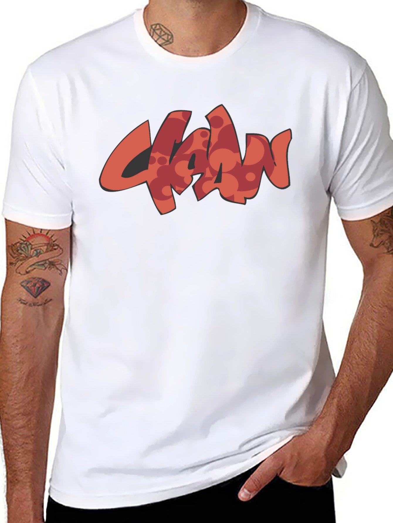 Stylish Black T-Shirt with Unique Graphic Design