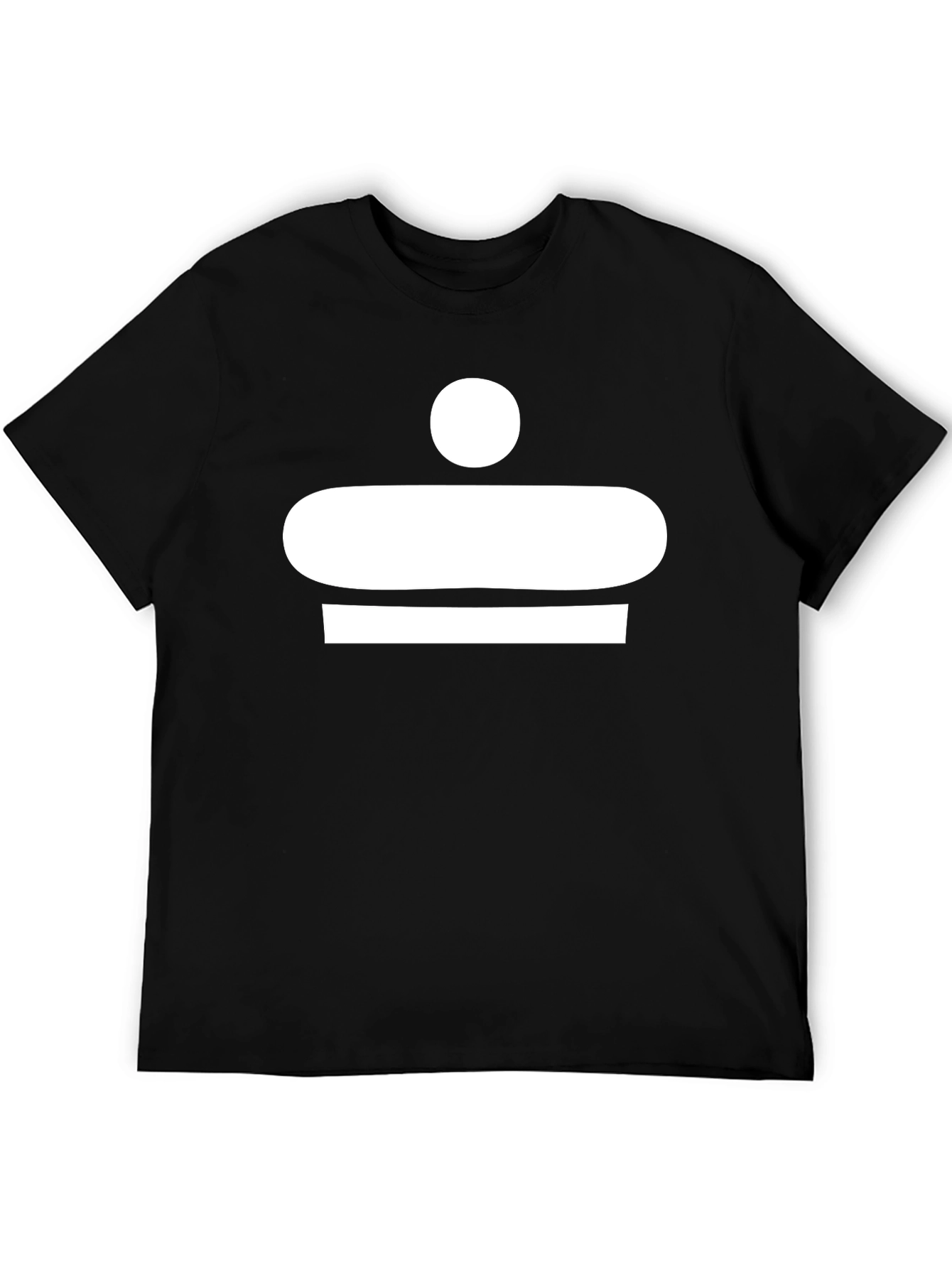 Abstract White Graphic Print Black T-Shirt