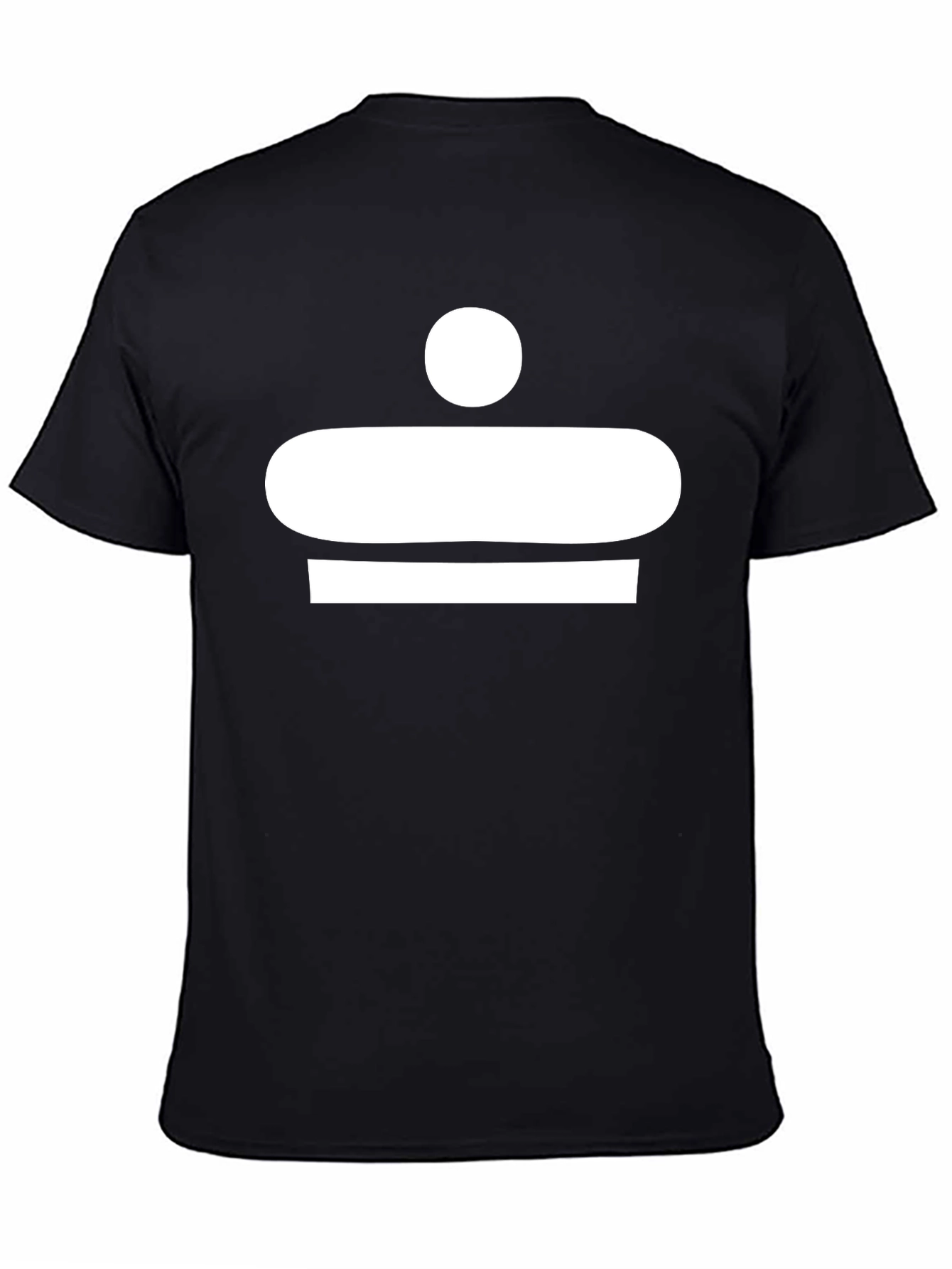 Abstract White Graphic Print Black T-Shirt